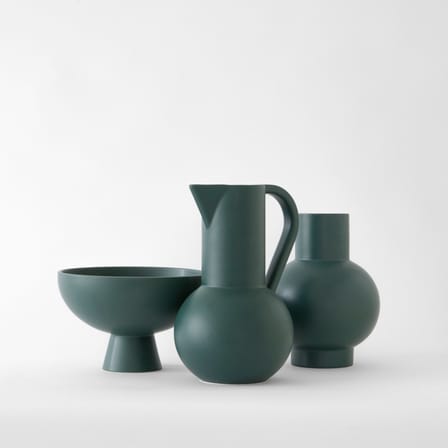 Vasen Strøm Large keramik grün / H 24 cm - Keramik / Handgefertigt - raawii