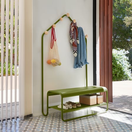 Vestiaire Funambule métal rouge / L 113 x P 47,5 x H 180 cm - Banc & portemanteau - Fermob