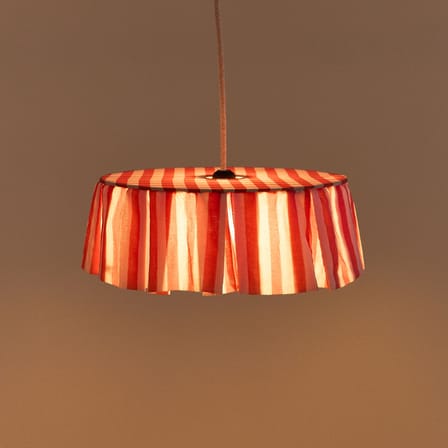 Abat-jour Vibes tissu rouge / Ø 40 x H 12 cm - Voile de coton - NOBODINOZ