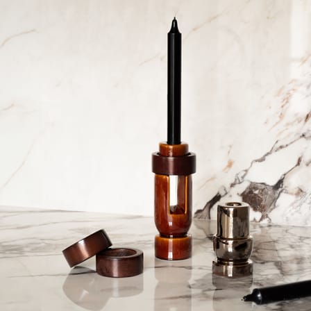 Bougeoir Ador Small céramique or / H 10 cm - RED Edition