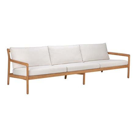 Canapé de jardin 3 places Jack Outdoor tissu bois blanc / L 265 cm - Teck - Ethnicraft