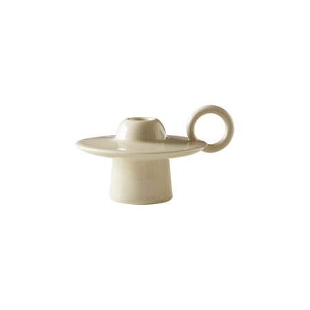 Momento JH39 Candle stick ceramic white / Jaime Hayon - Ø 11.8 x H 8.5 cm - &tradition