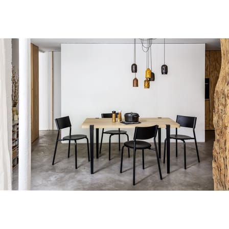 Chaise empilable SSDr plastique noir / Plastique recyclé - TIPTOE