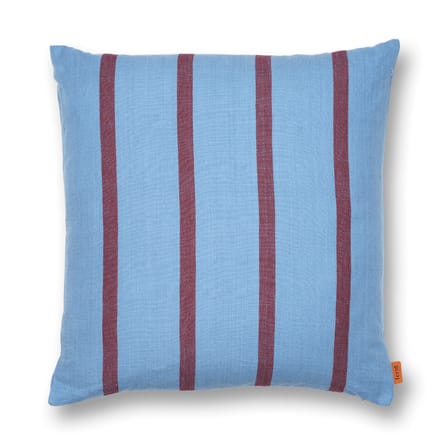 Coussin Grand tissu bleu / Lin & coton - 50 x 50 cm - Ferm Living