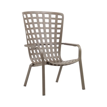 Fauteuil empilable Folio beige / Dossier multiposition - NARDI