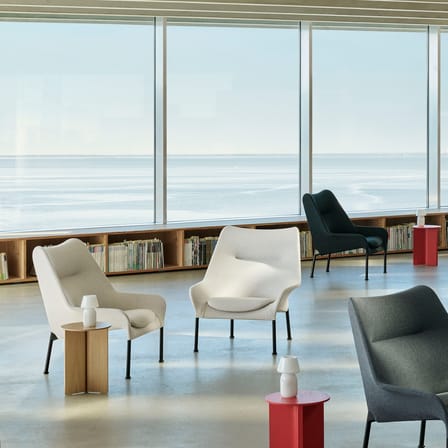 Fauteuil lounge O2 tissu beige - Hay