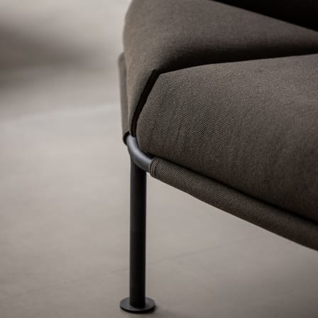 Fauteuil rembourré Atlas tissu vert - KANN DESIGN