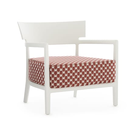 Fauteuil rembourré Cara OUTDOOR x Liberty tissu rouge - Kartell