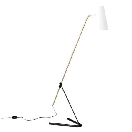 Lampadaire G21 Perforé métal blanc / Liseuse - Réédition 1951, Pierre Guariche - SAMMODE STUDIO