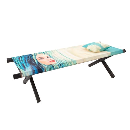 Méridienne pliable Toiletpaper - Seagirl bois bleu / Lit de jour - Seletti