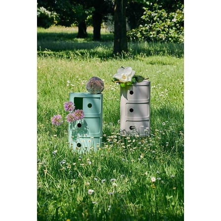 Rangement Componibili Bio plastique vert (1968) / 3 tiroirs - Matériau naturel & biodégradable - Kartell