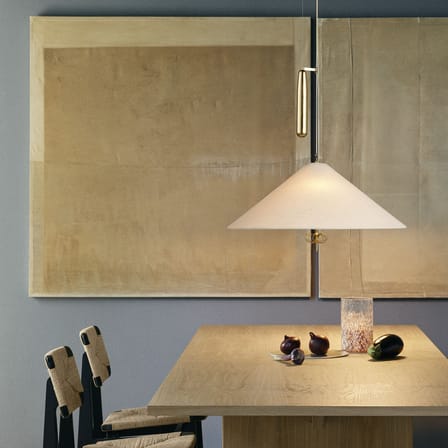 Suspension A1967 tissu beige / Ø 56 cm -  Avec contrepoids / Réédition 50' - Gubi