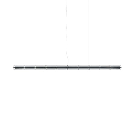 Suspension Luce Cilindrica S2 verre transparent / L 207 cm - Flos