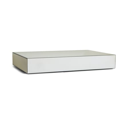 Table basse Mirror Block verre blanc / 80 x 120 x H 22 cm - HK LIVING