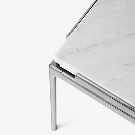 Table basse Sett LN13 marbre blanc / 100 x 100 x H 34 cm - &tradition