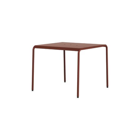 Table carrée Panorama métal rouge / 90 x 90 cm - 2 places - TIPTOE