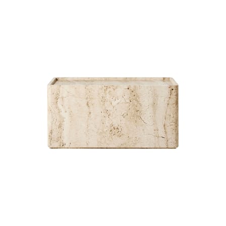 Table d'appoint Pietra pierre blanc / 30 x 80 x H 40 cm - Travertin - Gubi