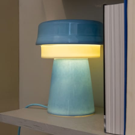 Hat Table lamp ceramic blue / Ø 16 x H 20 cm - & klevering