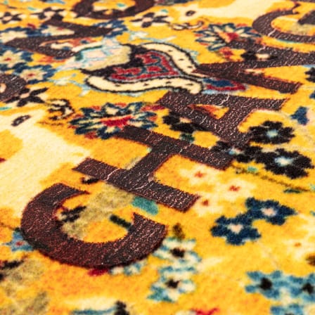Tapis Burnt - Change  multicolore / 80 x 120 cm - Inscription obtenue par combustion - Seletti