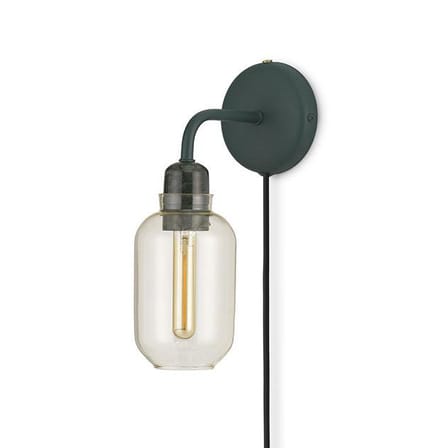 Amp Wall light with plug glass green - Normann Copenhagen