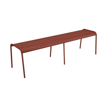 Banc Monceau XL métal rouge marron / L 160 cm - 3 à 4 places - Fermob