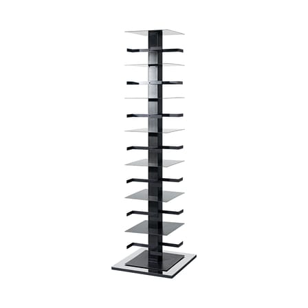 Bibliothèque rotative Ptolomeo métal noir H 197 cm / 4 faces - Livres vertical - Opinion Ciatti