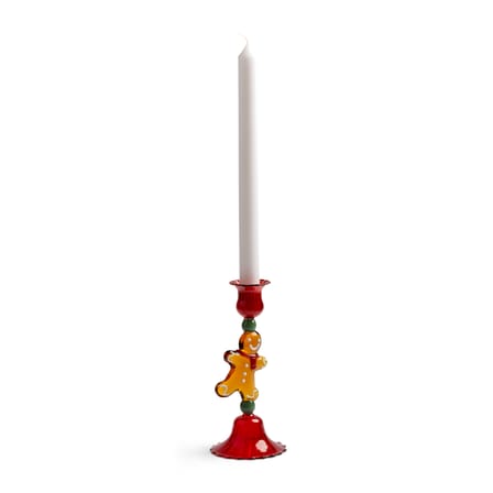 Bougeoir Merry verre rouge / H 18 cm - & klevering
