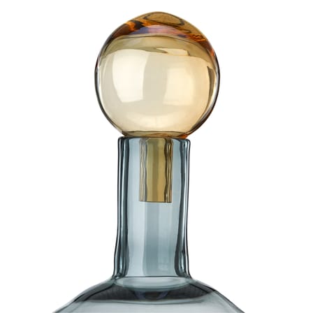 Bubbles & Bottles XXL Carafe glass blue brown / Glass - Set of 4 / H 87 cm - Pols Potten