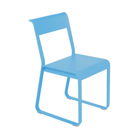 Chaise Bellevie V2 métal bleu / Piètement traîneau - Fermob