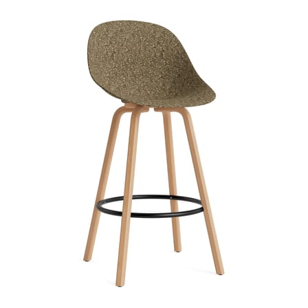 Chaise de bar Mat Chair / H 75 cm - Algue marine / Pieds hêtre - Normann Copenhagen