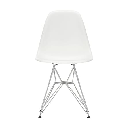 Chaise DSR - Eames Plastic Side Chair plastique blanc / (1950) - Pieds chromés - Vitra