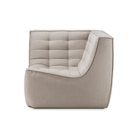 Canapé modulable N701 tissu beige / Module d'angle carré 90° - Coton recyclé - Ethnicraft