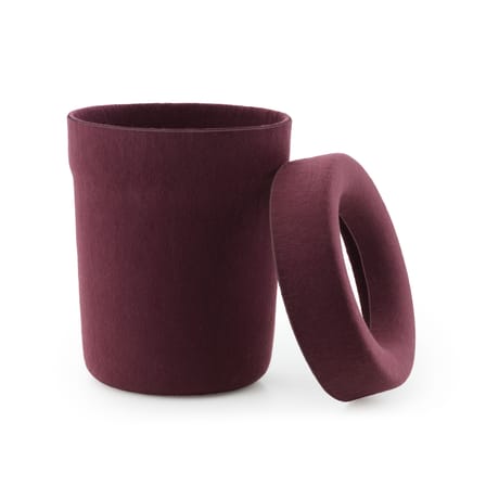 Corbeille à papier Hide tissu violet / Feutre recyclé - Normann Copenhagen