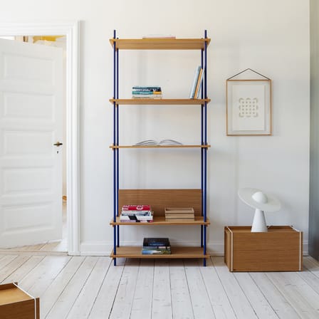 Étagère Shelving System – s.200.1.A bois naturel & noir / L 85 x H 200 x Prof. 35 cm - MOEBE