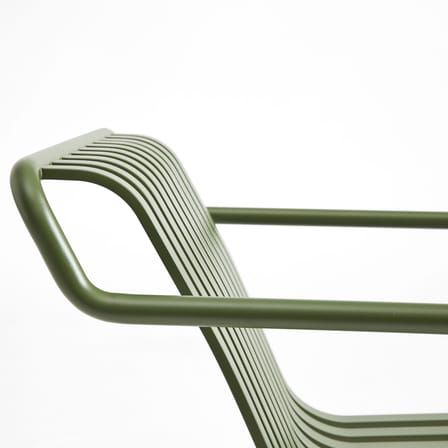 Fauteuil bas Palissade Cantilever Lounge métal vert - Hay