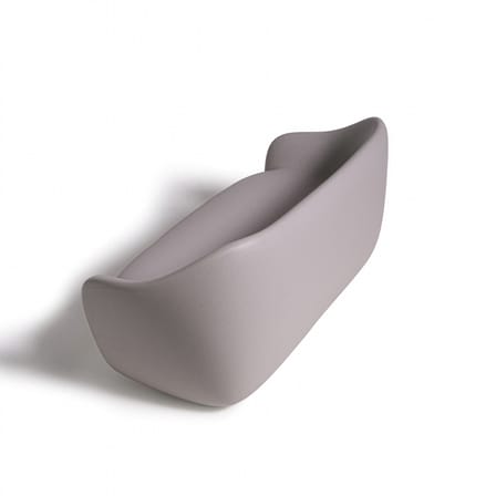 Gartensofa 2-Sitzer Reborn plastikmaterial weiß / L 165 cm - 100% recycelt - Slide
