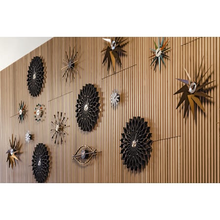 Horloge murale Ball Clock bois multicolore / By George Nelson, 1948-1960 / Ø 33 cm - Vitra