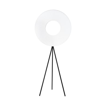 Lampadaire Iris Tripod tissu blanc / LED - Ø 80 cm - Dix Heures Dix