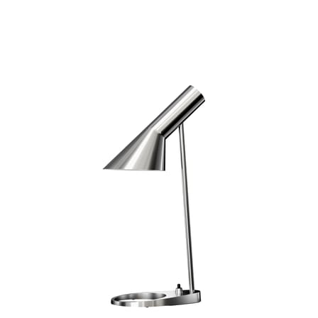 Lampe de table AJ Mini gris argent métal / H 43 cm - Orientable / Arne Jacobsen, 1957 - Louis Poulsen
