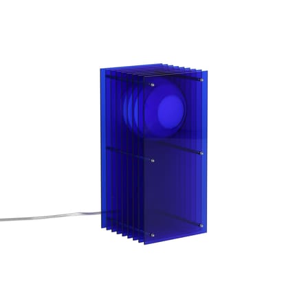 Lampe de table Lop Small Rectangle plastique bleu / Lauréat Archiproducts Design Award - BANG