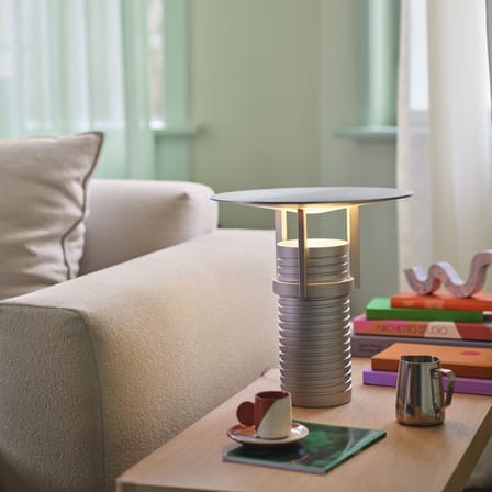 Lampe de table Set LED métal argent / Ø 34 x H 38 cm - Muuto