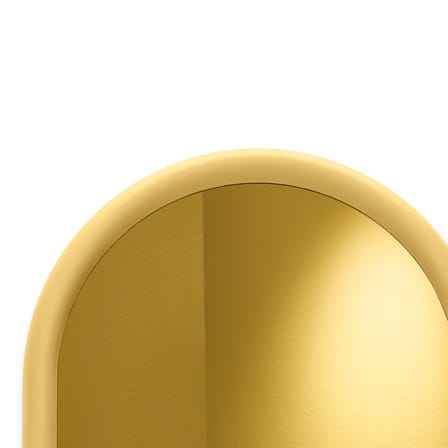 Miroir mural Mirage jaune Dome / Verre coloré - L 60 x H 73,5 cm - Fatboy