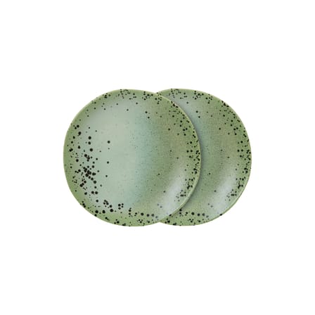 Piatto da dessert 70s ceramics ceramica verde / Set di 2 - Ø 22 cm - HK LIVING