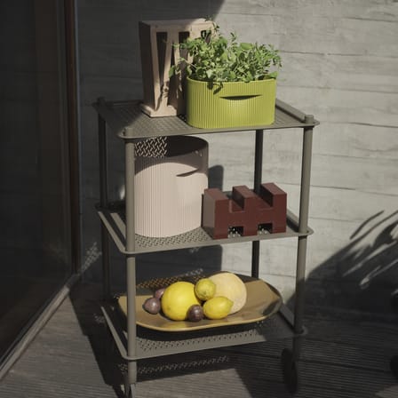 Pot de fleurs Ridge céramique marron / L 22,5 x P 15 x H 13 cm - Muuto