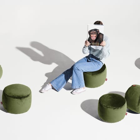 Pouf Point Velvet / Velours recyclé - Ø 50 cm - Fatboy
