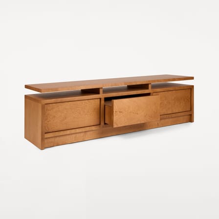 niedrige Konsole Ratio holz natur / TV Möbel - B 140 x H 40 cm - Frama 