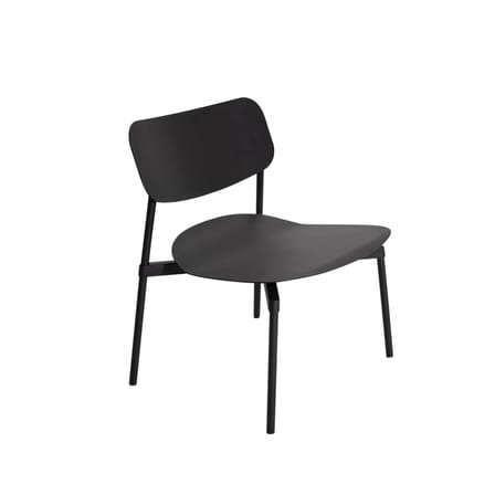 Fromme Stackable low armchair metal black / Aluminium - Petite Friture