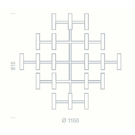 Suspension Crown Major métal blanc / Ø 113 cm - Nemo