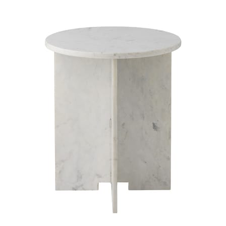 Table d'appoint Jasmia marbre blanc / Marbre - Ø 46 x H 53 cm - Bloomingville