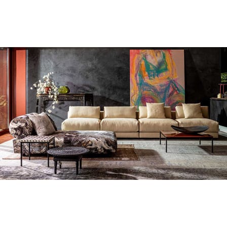 Table d'appoint Not a Harem - Cross tissu multicolore / 45 x 45 x H 40 cm - Coton imprimé - Moroso